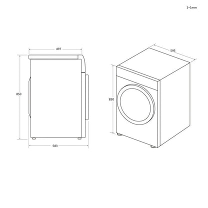 MÁQUINA DE LAVAR ROUPA HAIER - HW90-B14959U1-S