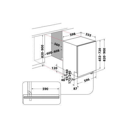 MÁQUINA DE LAVAR LOUÇA HOTPOINT - H2I HD526 A