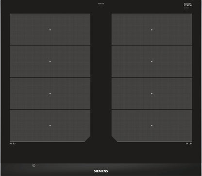 Siemens EX675LXC1E placa Preto, Aço inoxidável Encastre Placa com zona de indução 4 zona(s)