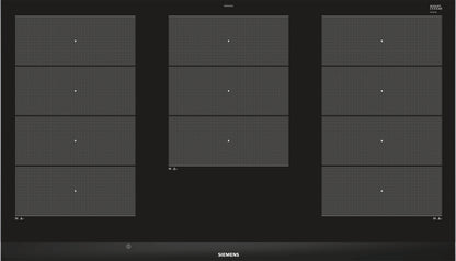 Siemens EX975LXC1E placa Preto, Aço inoxidável Encastre Placa com zona de indução 5 zona(s)