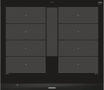 Siemens EX675LYC1E placa Preto, Aço inoxidável Encastre Placa com zona de indução 4 zona(s)