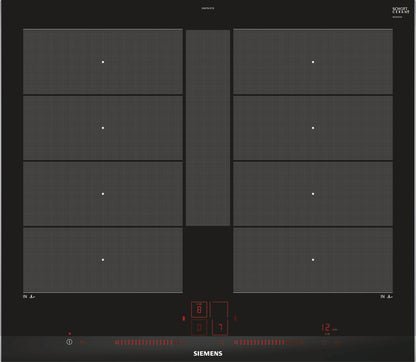 Siemens EX675LYC1E placa Preto, Aço inoxidável Encastre Placa com zona de indução 4 zona(s)