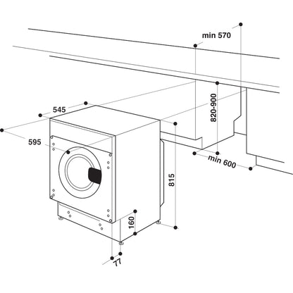 MÁQUINA DE LAVAR ROUPA HOTPOINT - BI WMHG 81485 EU