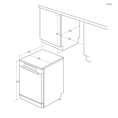 MÁQUINA DE LAVAR LOUÇA CANDY - CF 3E7L0W