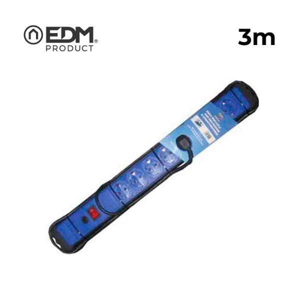 Bloco 6 Tomadas com Protetor + Interruptor EDM EDM41819