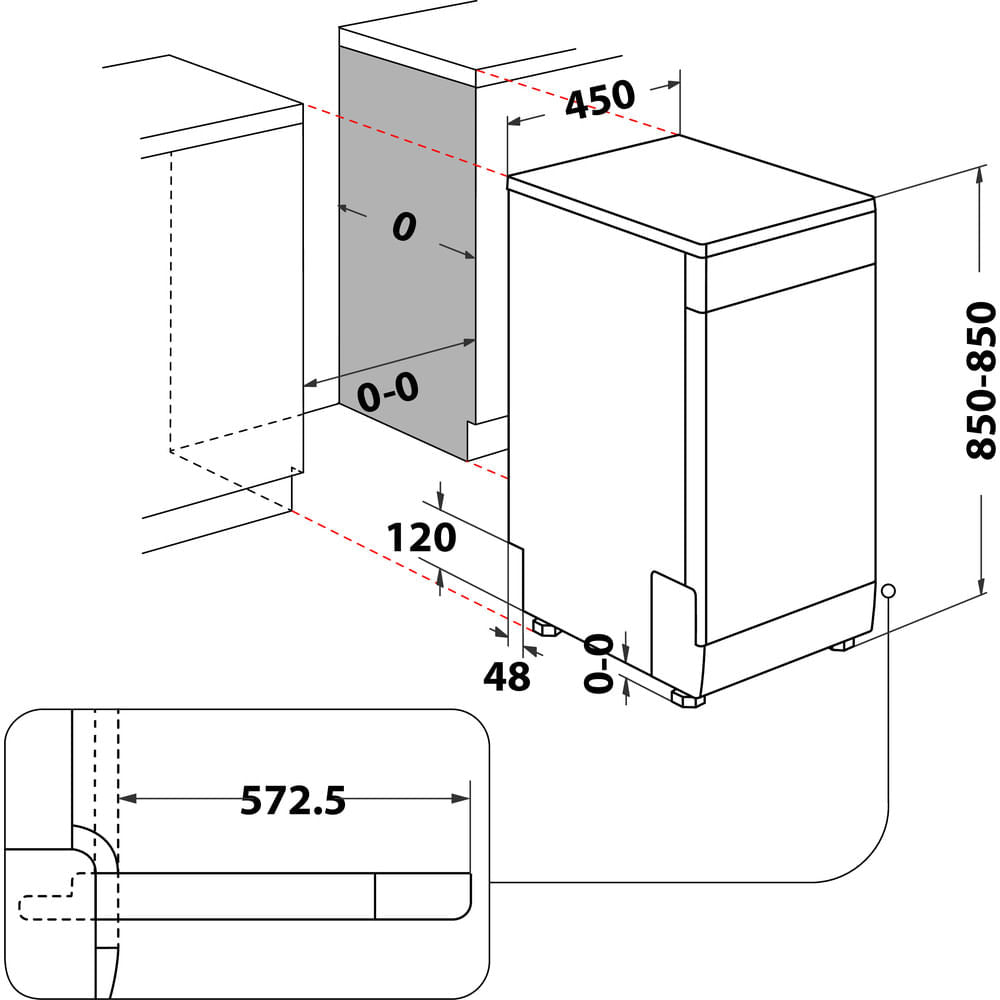 MÁQUINA DE LAVAR LOUÇA WHIRLPOOL - WSFO 3034 PF