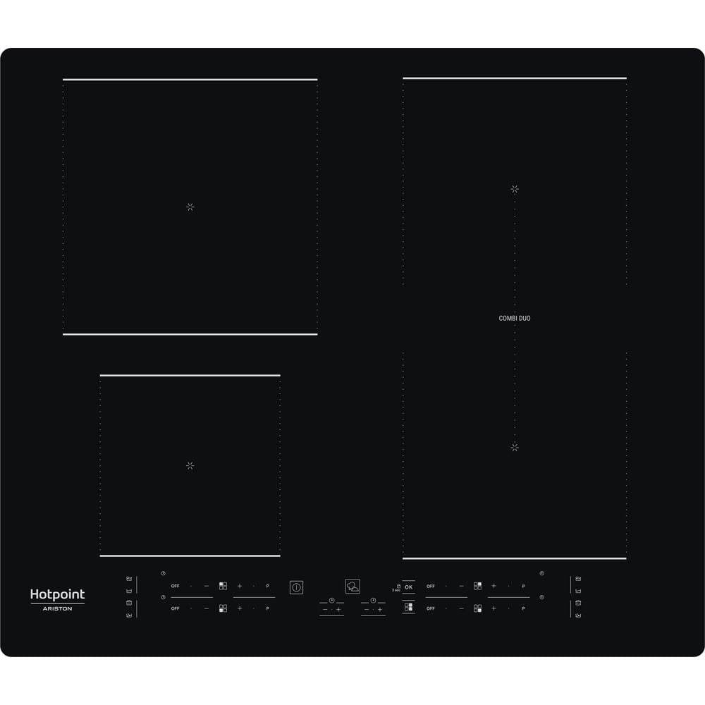 Hotpoint HB 4860B NE Preto Encastre 59 cm Placa com zona de indução 4 zona(s)