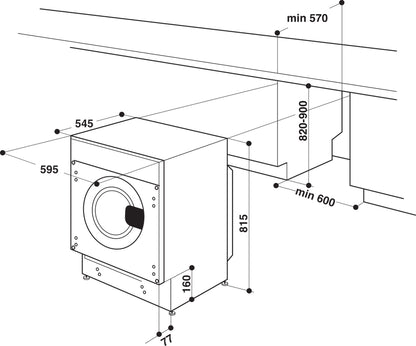 MÁQUINA DE LAVAR E SECAR ROUPA INDESIT - BI WDIL 861485 EU