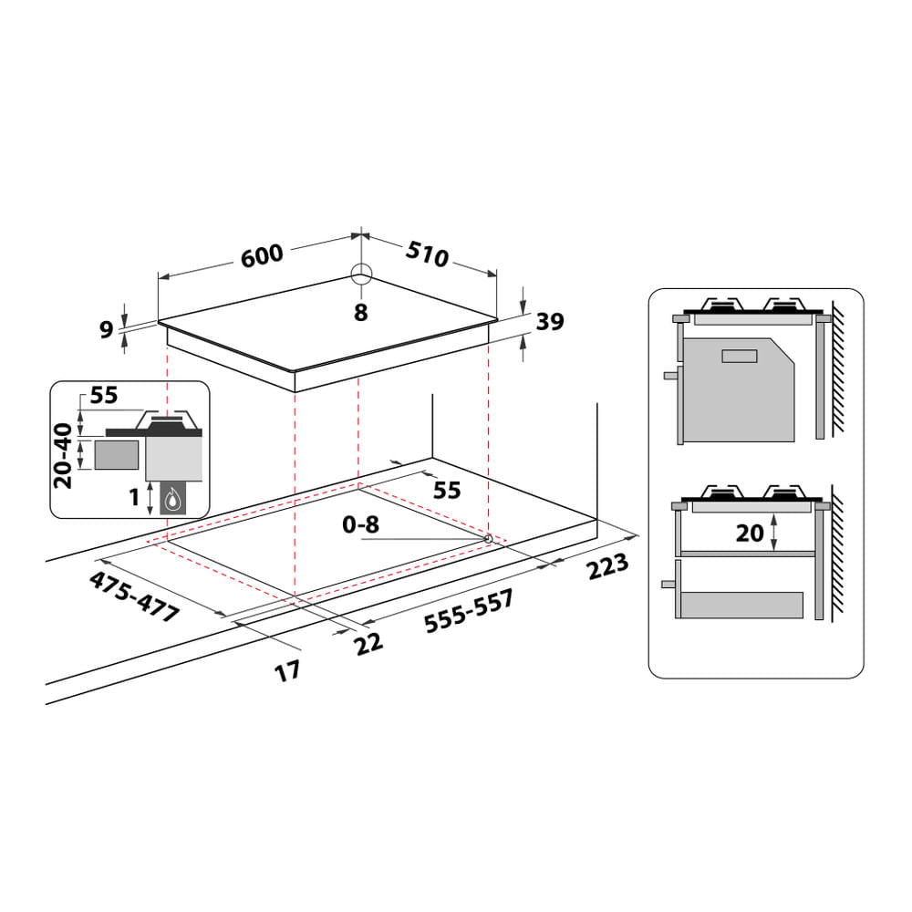 Hotpoint PCN 642 T/IX/HA Aço inoxidável Encastre Gás 4 zona(s)