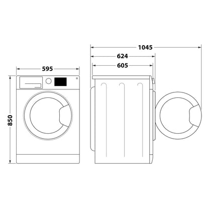 Máquina Lavar Roupa HOTPOINT NLCD10448WDAW 10kg 1400rpm