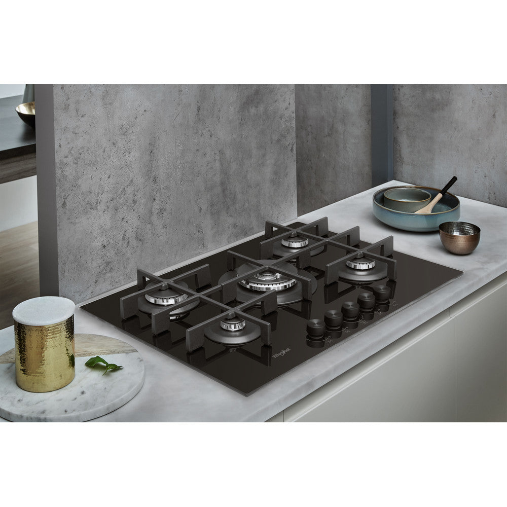 Whirlpool GOWL 728/NB placa Preto Encastre Gás 5 zona(s)