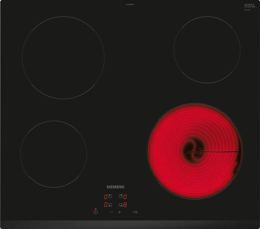 Siemens iQ100 ET63RBEA8E placa Preto Encastre 59.2 cm Cerâmica 4 zona(s)