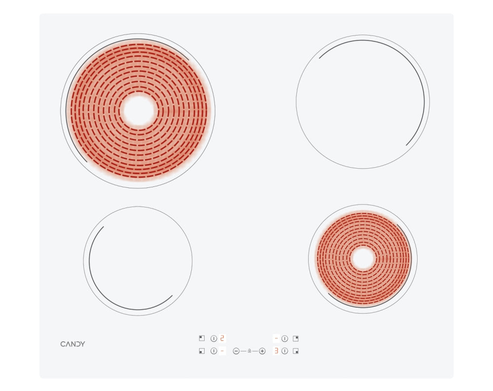 Candy Timeless CH64CCW Branco Encastre Cerâmica 4 zona(s)