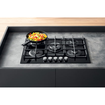 Hotpoint HAGS 72F/BK Preto Encastre 73 cm Gás 5 zona(s)