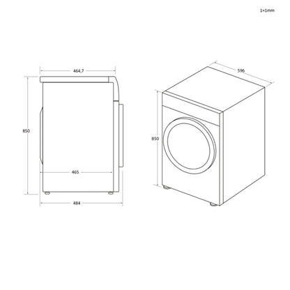 SECADOR DE ROUPA HAIER - HDBI H7A2TBEX-S